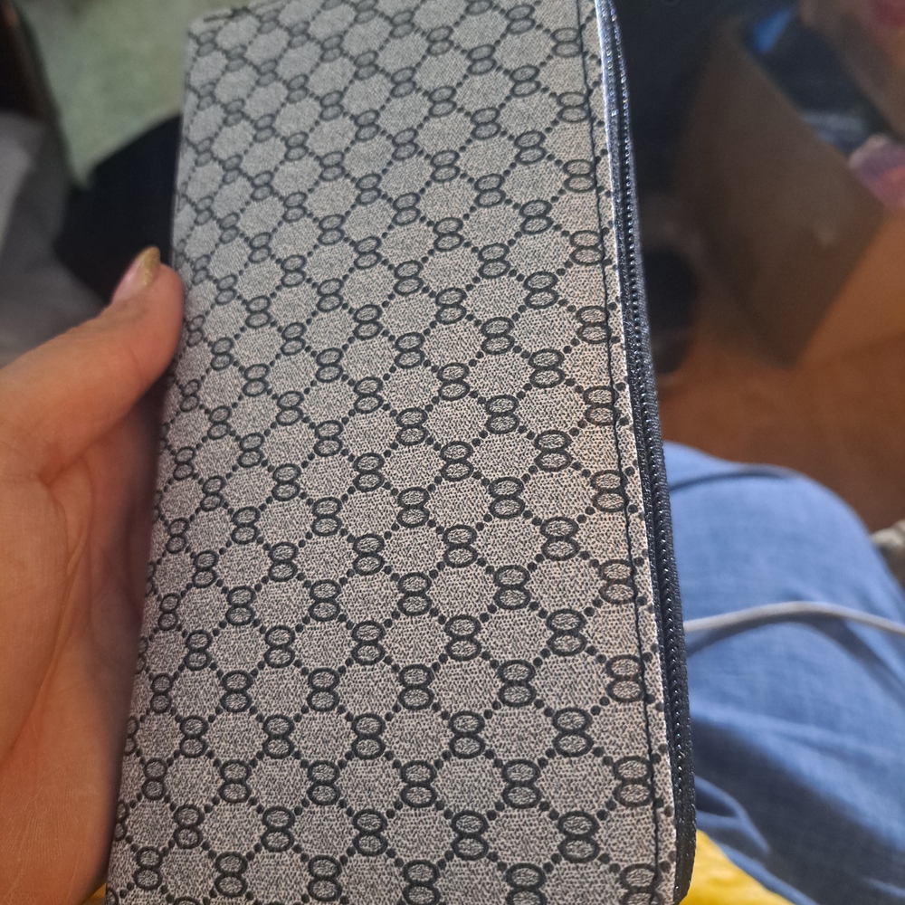 Designer Monogram Zip Wallet